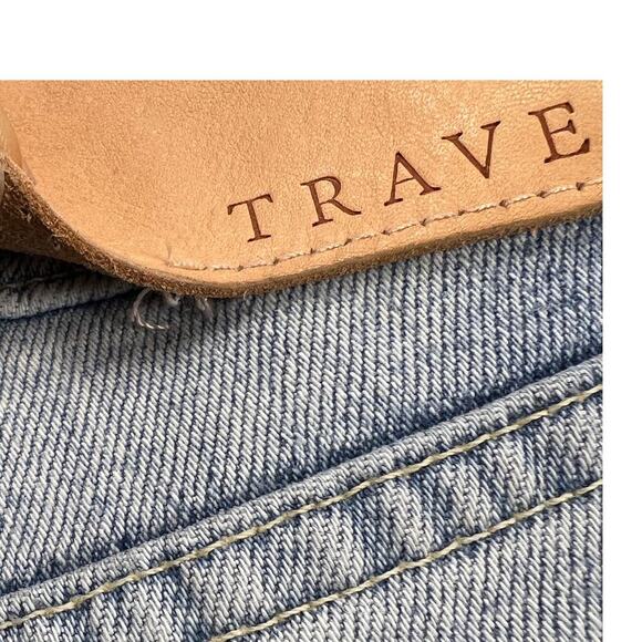 Trave Colette Kick Flare Distressed Jeans Fray Hem Wild Thing Wash Size 25 - Picture 14 of 15